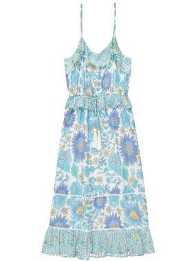 Masala Baby Womens Ruffle Sundress Vintage Floral Swimsuit